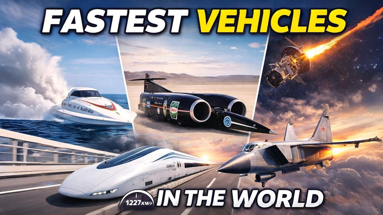 Evolution of Fastest Vehicles in the world 🌎 🏍️🏎️🚌🚛🚂🚢🚤 🚁✈️🚀🛸🛰️