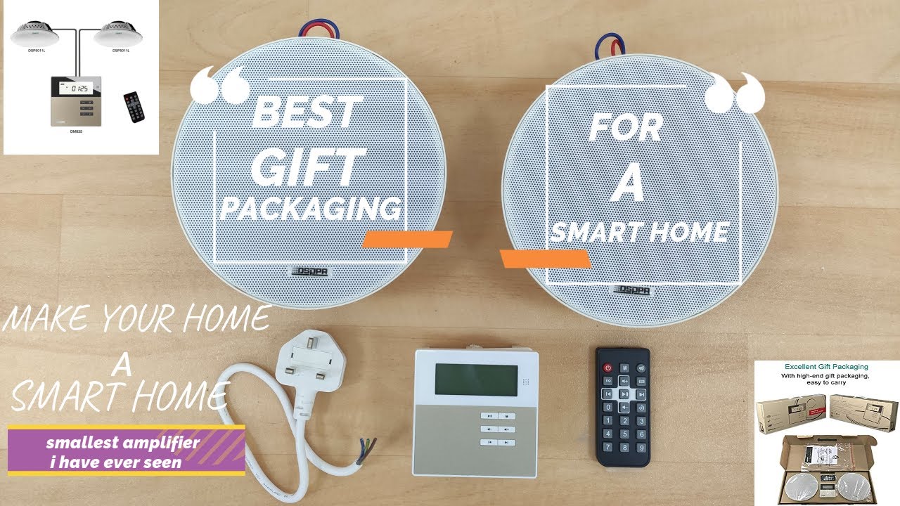 Excellent Speaker Gift For A Smart Home Unboxing  And Installation Bluetooth AUX  USB   DSPPA DM835