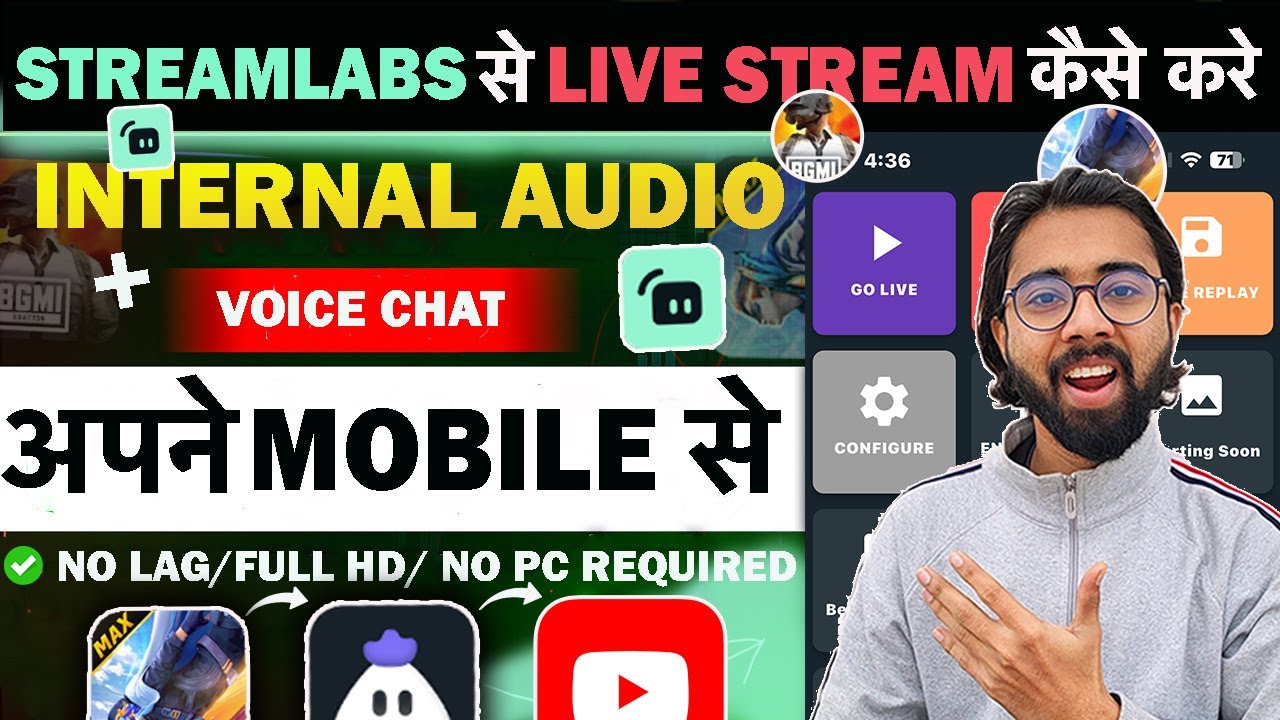🔴Streamlabs App Sa BGMI & Free Fire Game Ki Live Stream Kaise Kare | Voice Chat + Internal Audio||