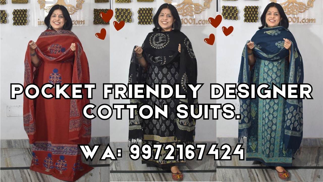 25 Feb POCKET FRIENDLY DESIGNER Cotton Suits.. WA 9972167424 by India1001 is live