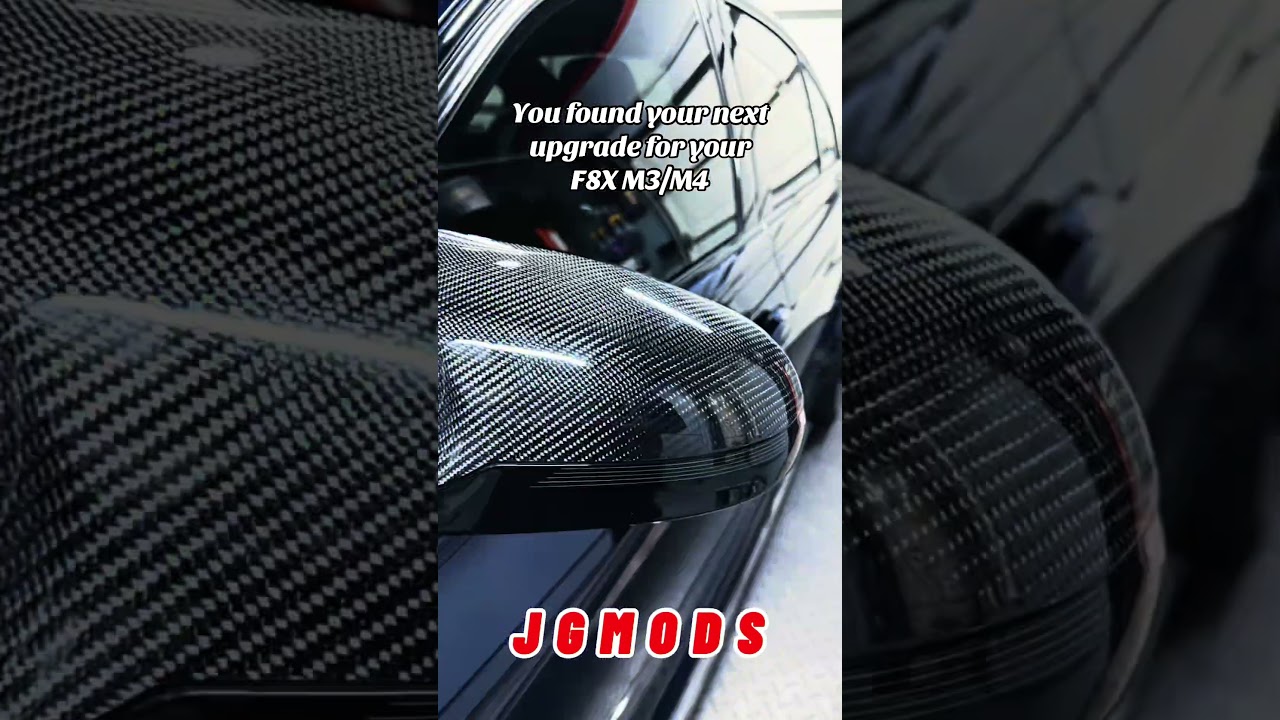 Carbon Fiber mirror upgrade for your F8X M3/M4! 🔥 #bmw #carbonfiber #bmwm4 #bmwm3 #jgmods