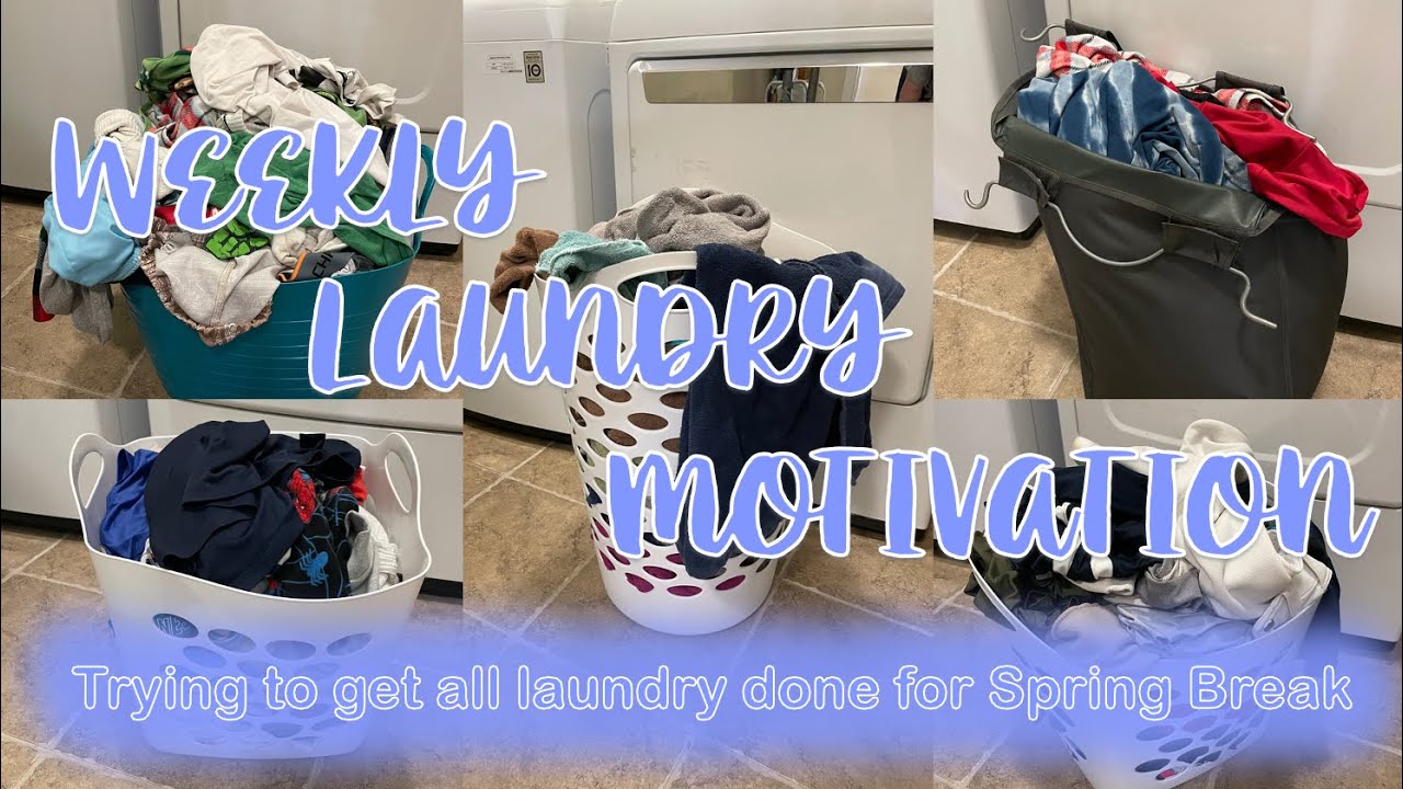 LOADS OF LAUNDRY MOTIVATION | SIX LOADS OF LAUNDRY IN TWO DAYS | PREPARING FOR SPRING BREAK 2025