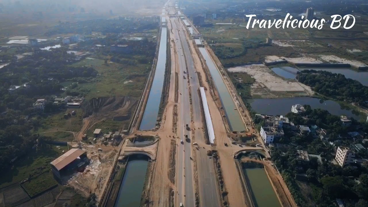 Purbachal New Town Express Highway Project Update Drone View | December 2021