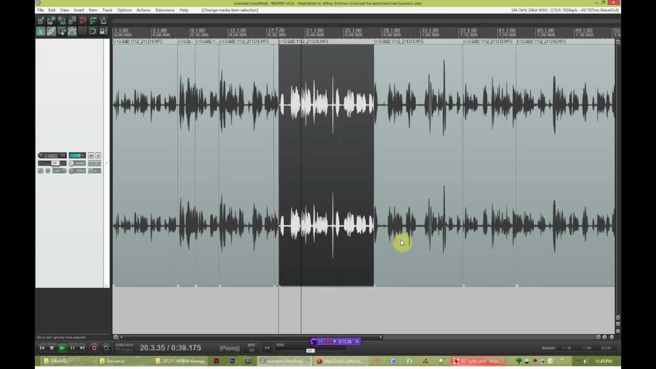 Splitting and Rippling: Reaper for Radio 002