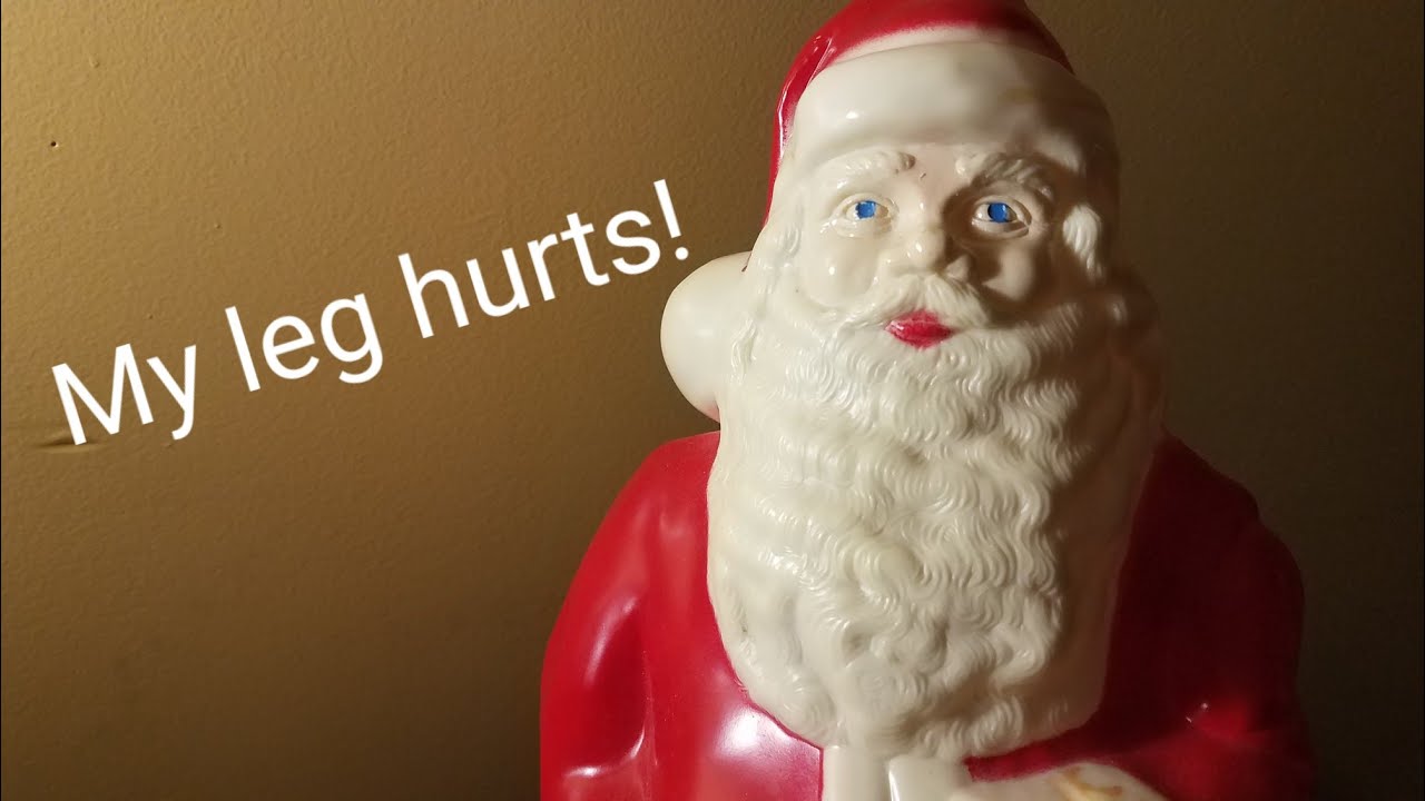 BLOW MOLD HOSPITAL (repair) Fixing small holes with epoxy in vintage Santa Claus blow mold
