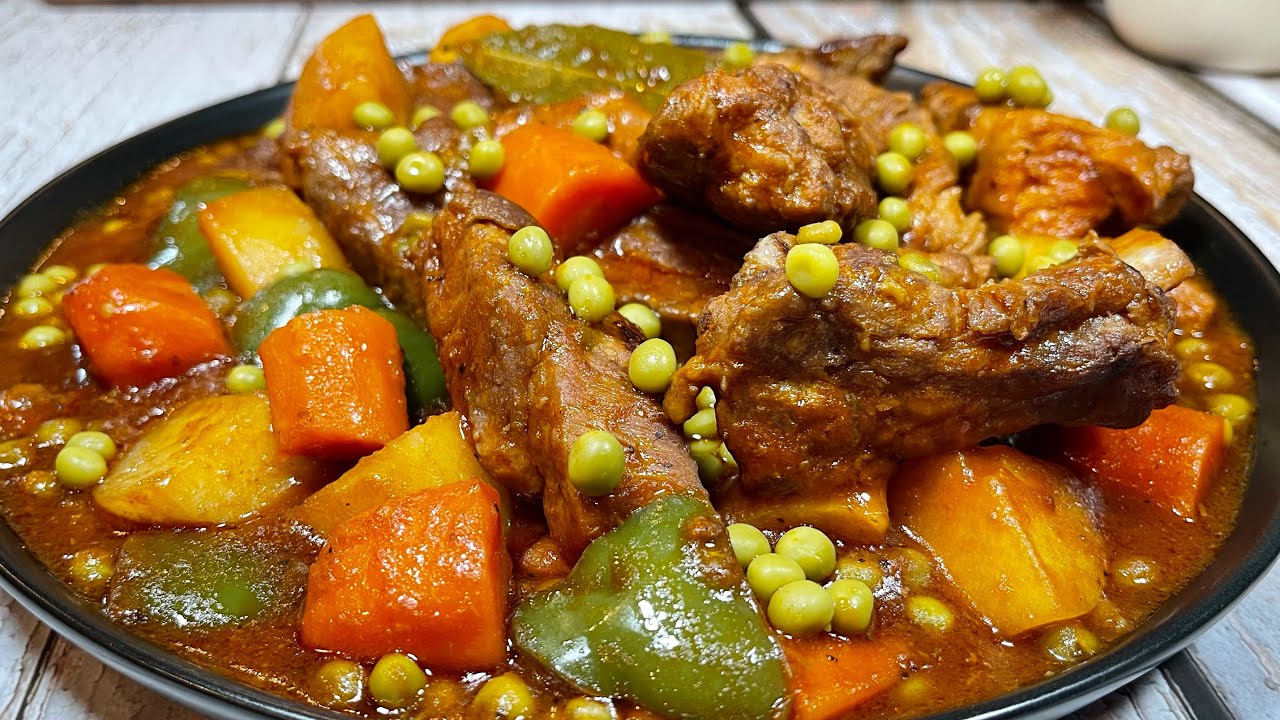 PORK RIBS AFRITADA | Quick and Easy Pork Ribs Afritada | Pinoy SImple Cooking