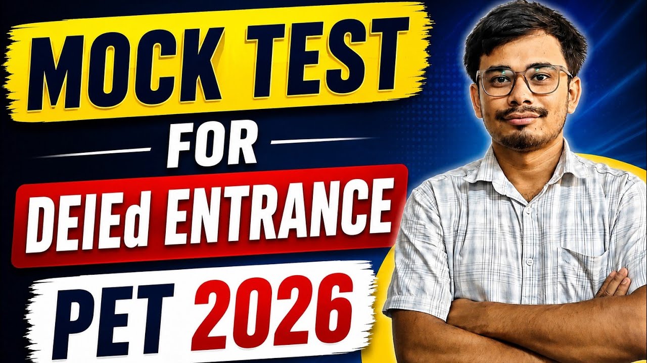 Mock Test for D.El.Ed Entrance PET 2026 | Most Expected MCQs | SCERT Assam