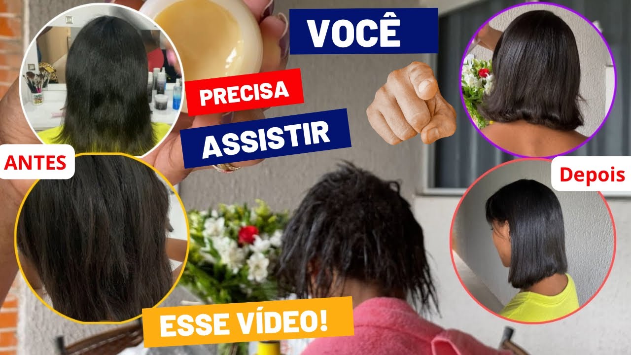 TODAS AS FASES DO CABELO DA MINHA IRMÃ COM CORTE QUÍMICO - ÚLTIMA ROTINA CAPILAR