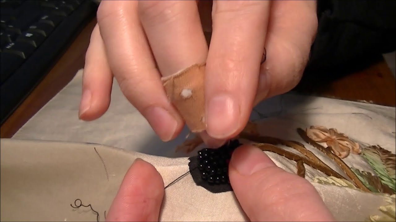 Regency (Blackberry) Reticule Part 7: Attaching the flat Blackberries