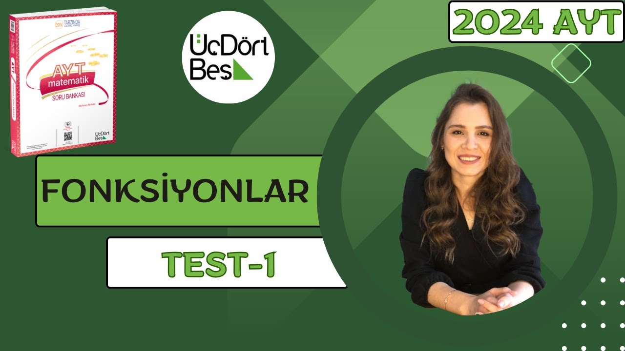 (2024) 345 AYT MATEMATİK | FONKSİYONLAR TEST-1 | #345 #aytmatematik #yks2024