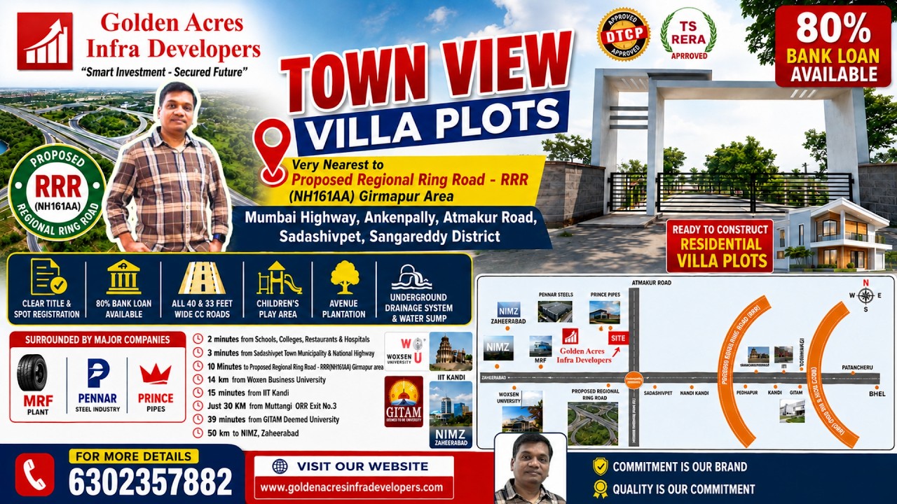 Prestigious Villa Open Plots  Project by Golden Acres Infra Developers at Sadashivpet, Hyderabad