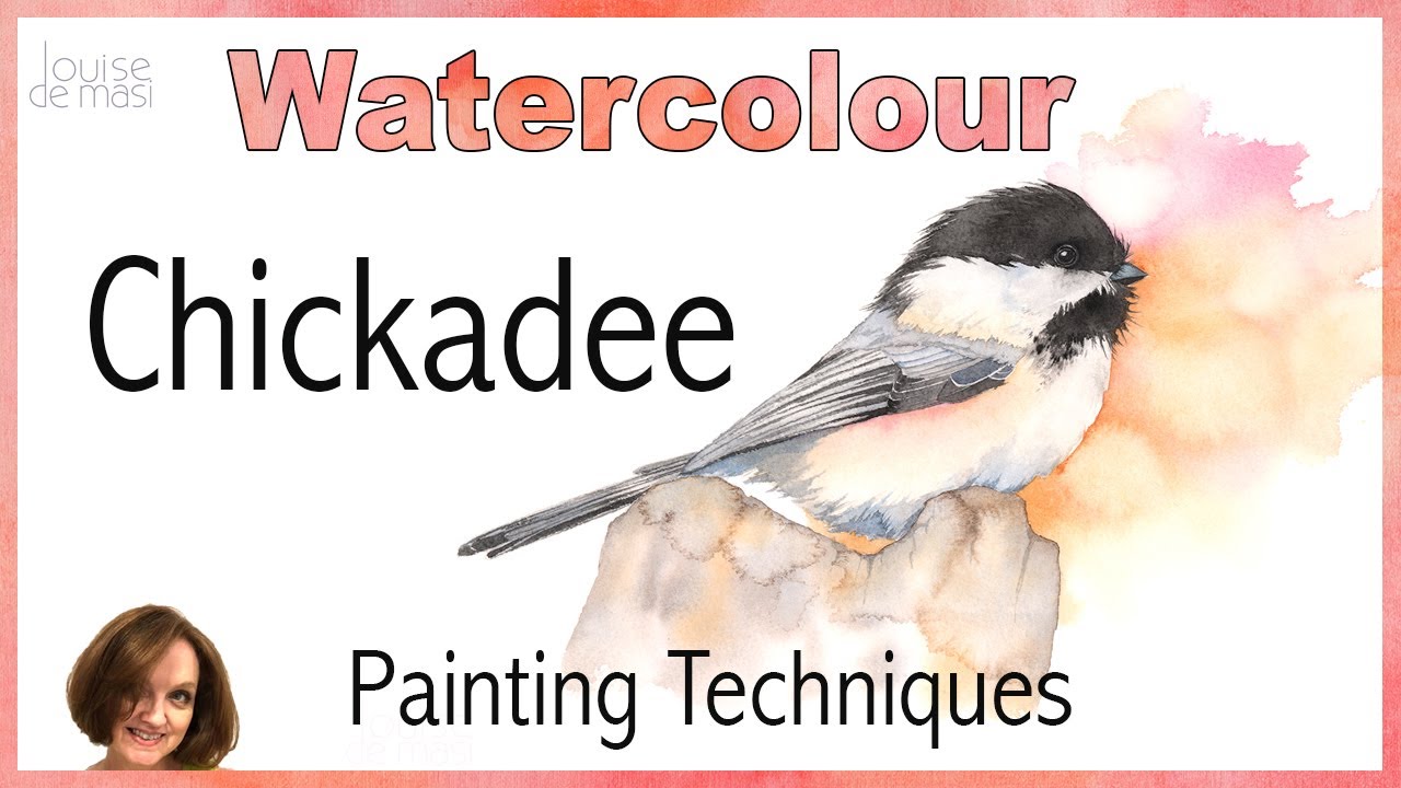 How to paint a Chickadee in watercolor // Beginner Watercolor Painting Techniques