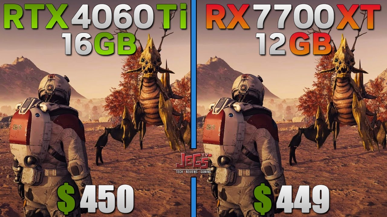 RTX 4060 Ti 16GB vs RX 7700 XT | R7 7700X | Tested in 15 games