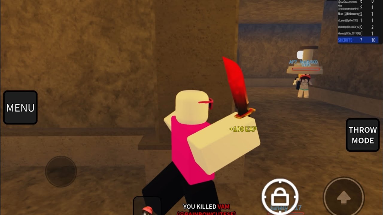 Roblox Murderers Vs Sheriffs | 98 Kills In Temple | Murderer