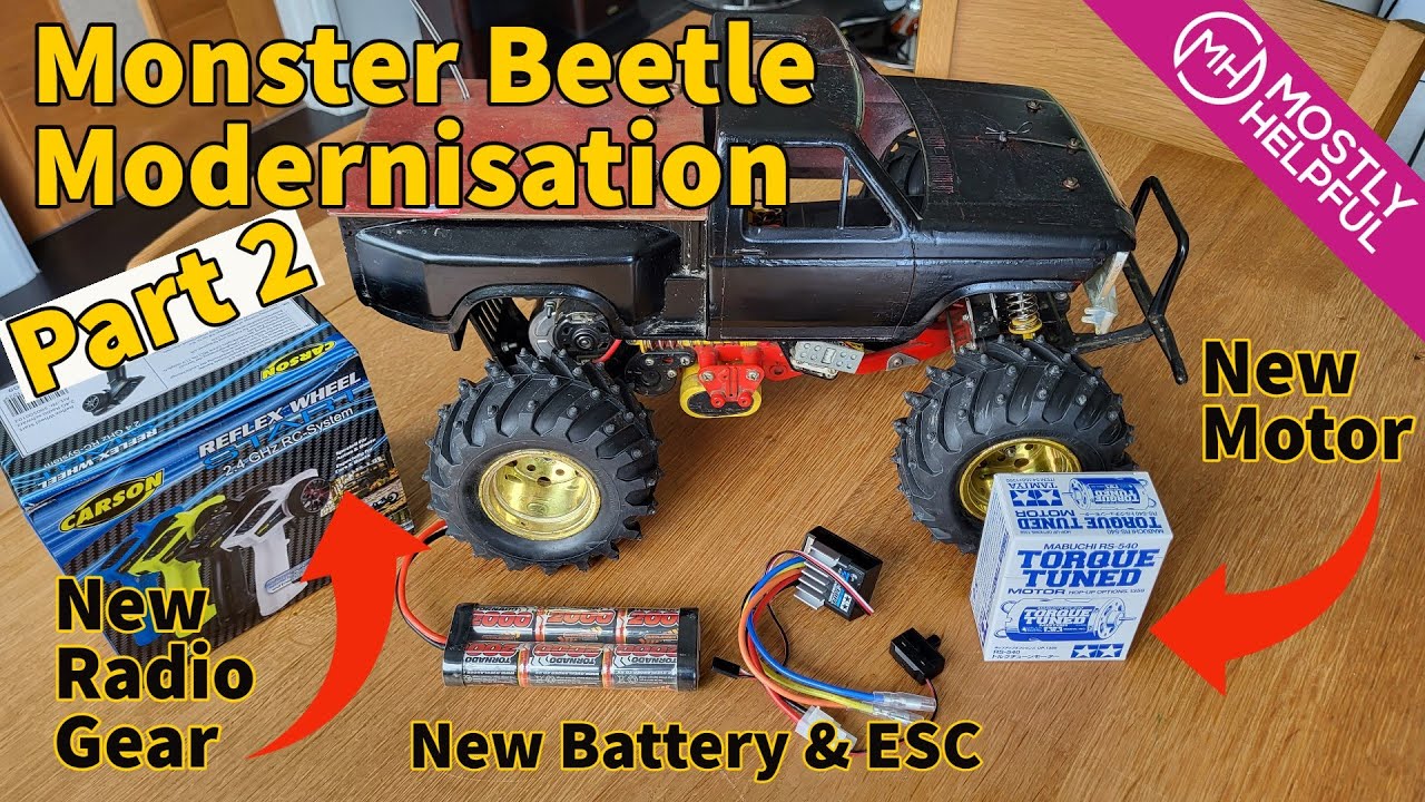 Tamiya Monster Beetle - Modernising a Legend Part 2: Battery, ESC, Motor and Radio Gear