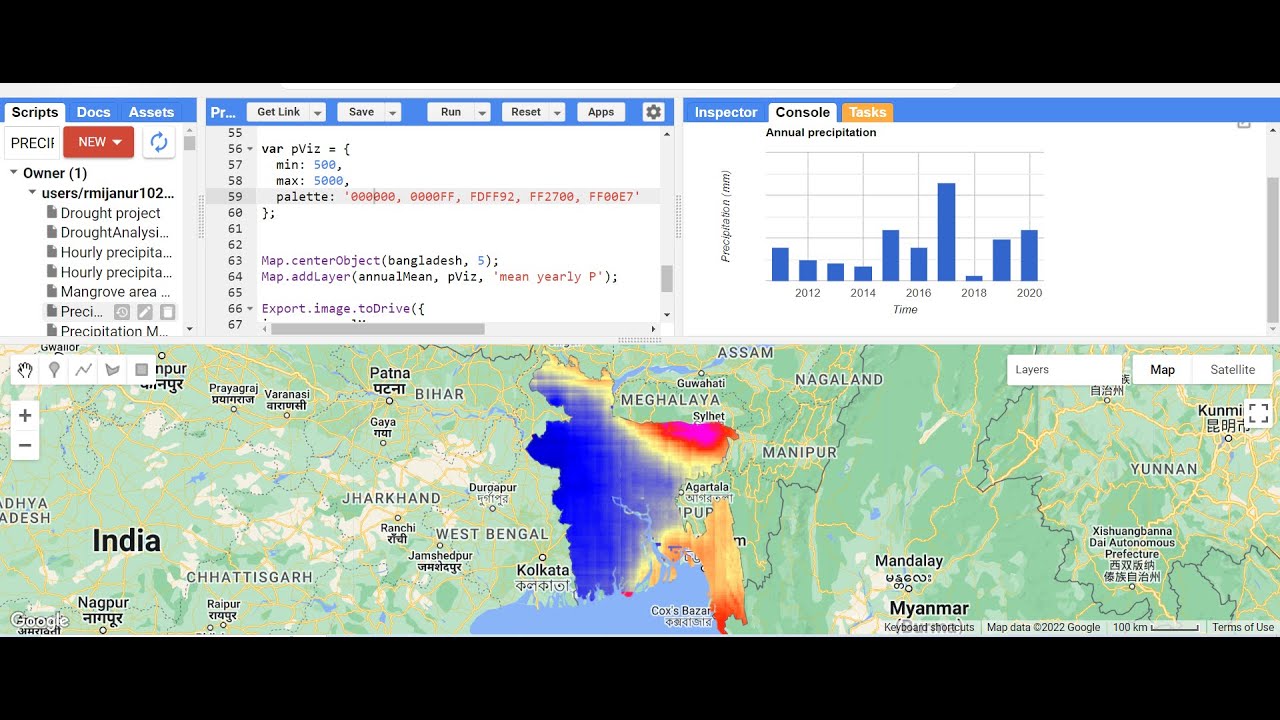 Google Earth Engine: Rainfall Measurement from Satellites || TRMM and GPM Rainfall Measurement