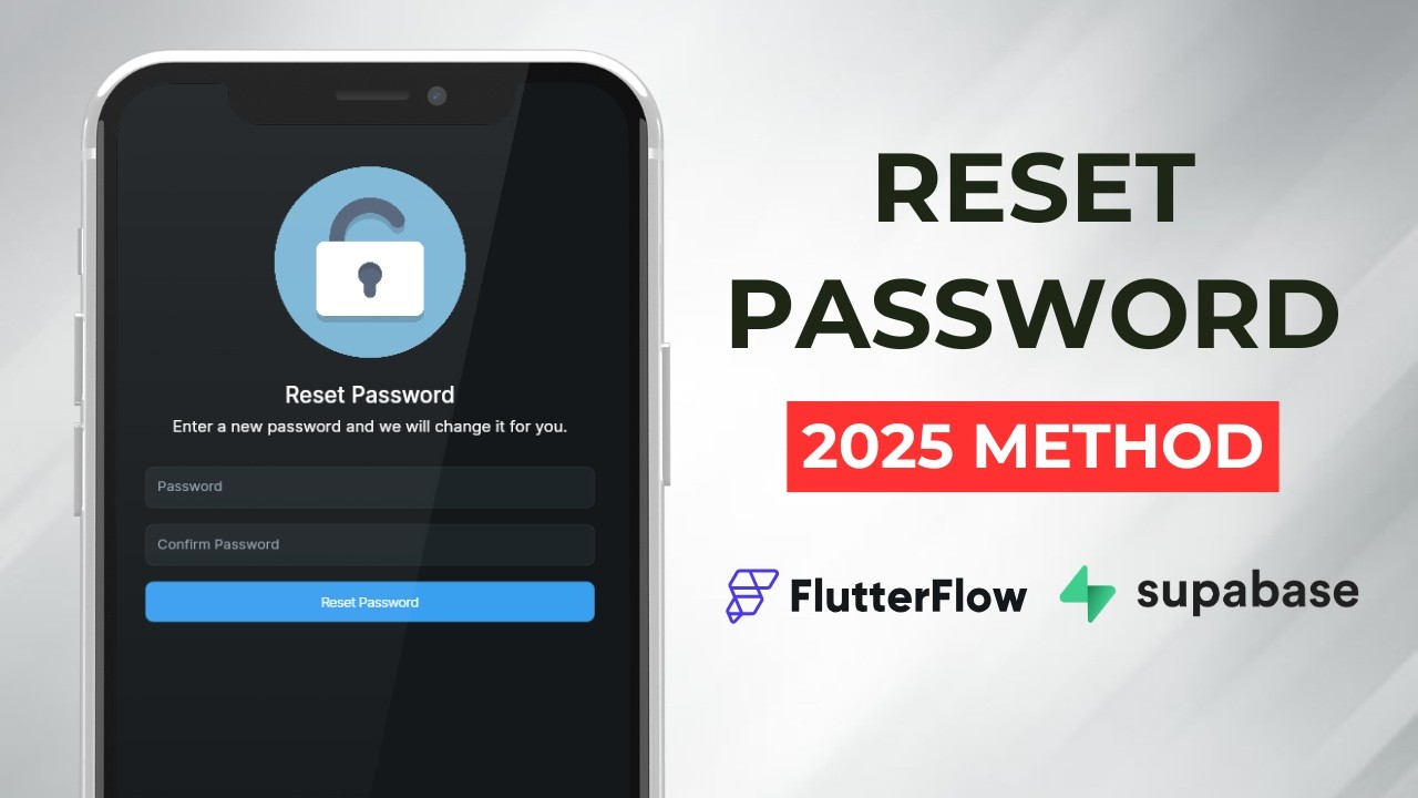 Мастер забытых и сброс паролей в FlutterFlow и Supabase (2025)
