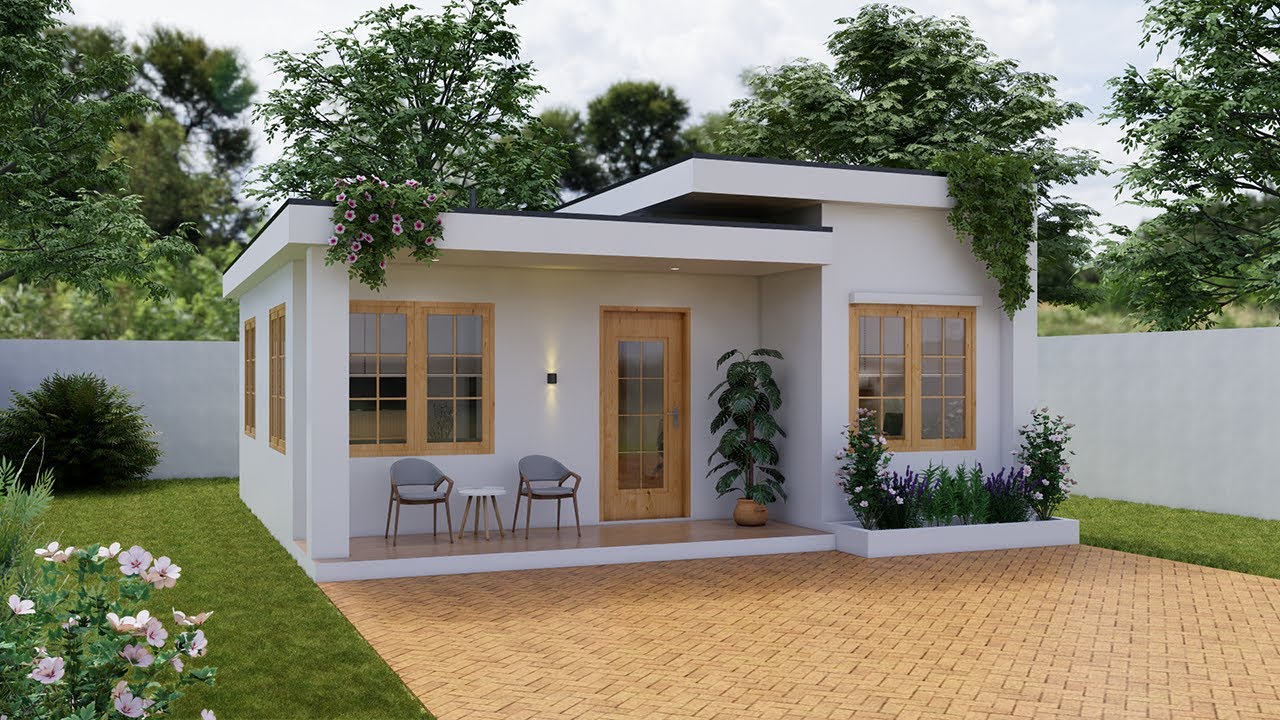 23'x23' (7x7 Meters) Small House Design With 2 Bedrooms | Small Modern House
