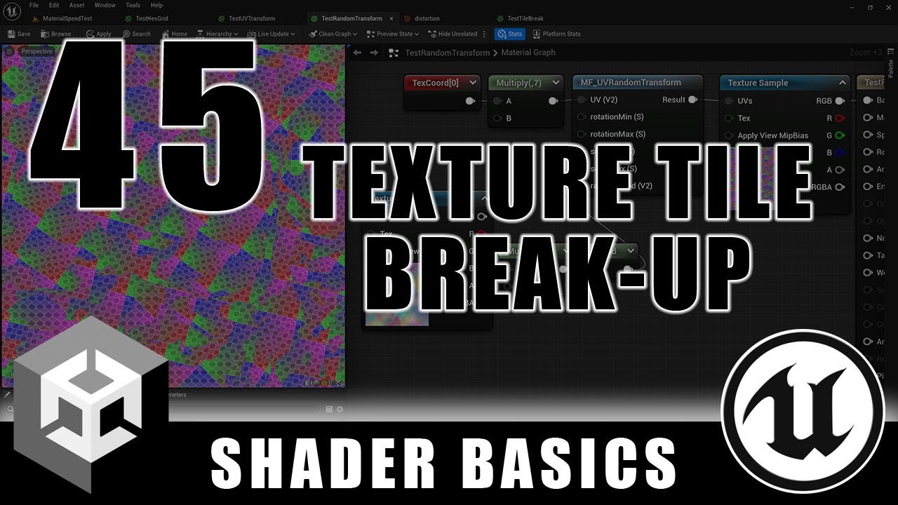 Texture Tile Break-up - Shader Graph Basics - Episode 45