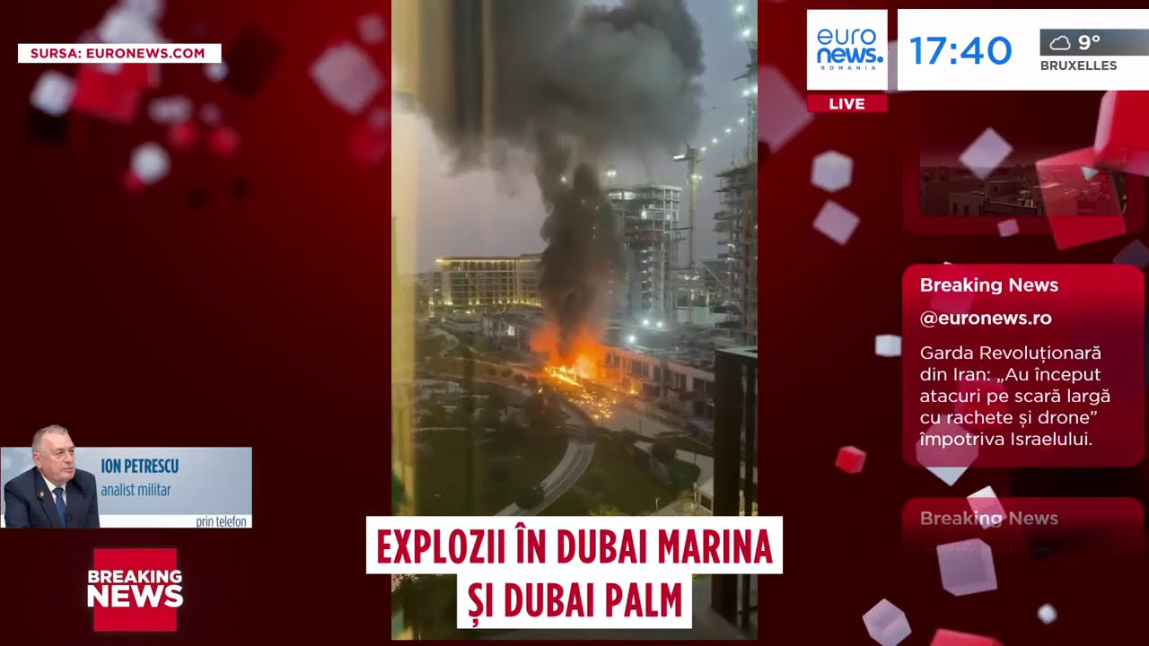 Explozii puternice, în Dubai Marina și Dubai Palm, pe fondul tensiunilor din Orientul Mijlociu
