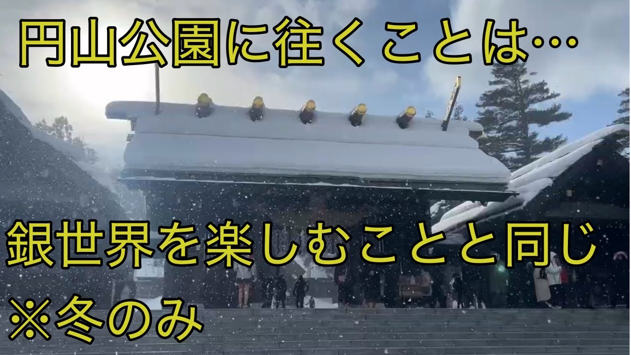【駅巡りはお休み？】冬の円山公園で雪景色を浴びよう