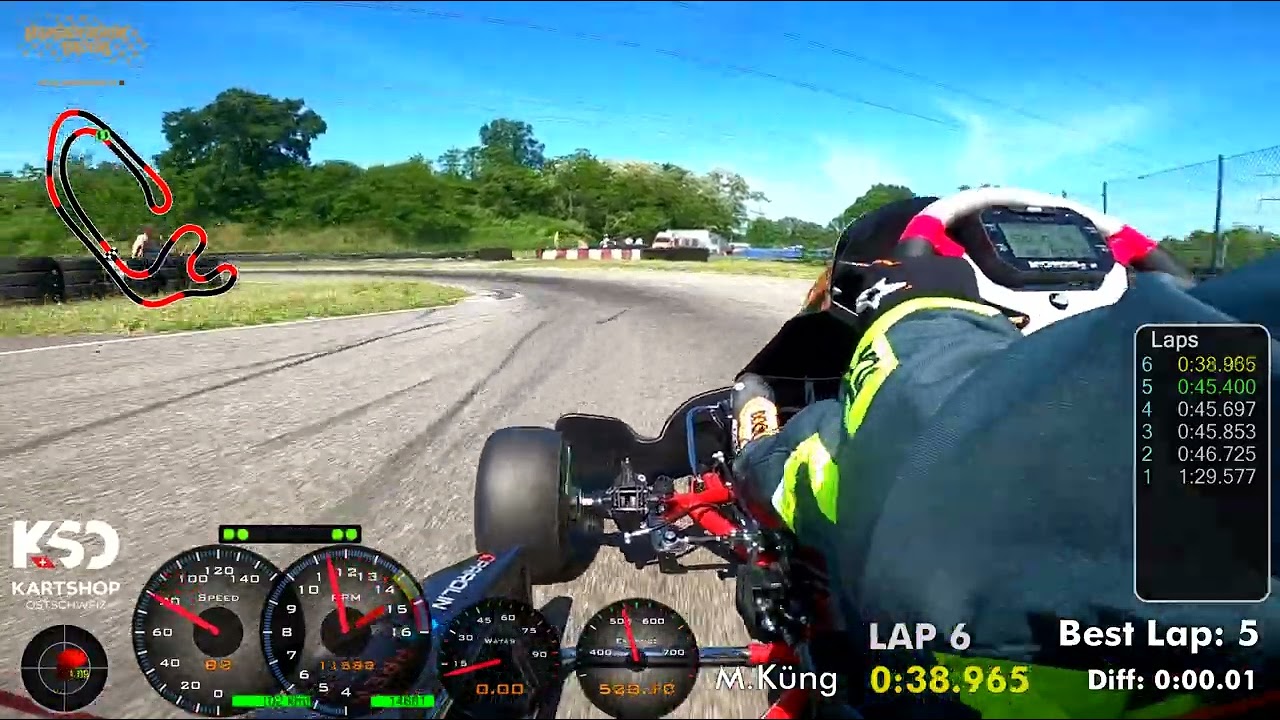 1  Rennen Kartbahn Liedolsheim KZ2 Kartclub Schaffhausen 2022 Schaltkart Gokart