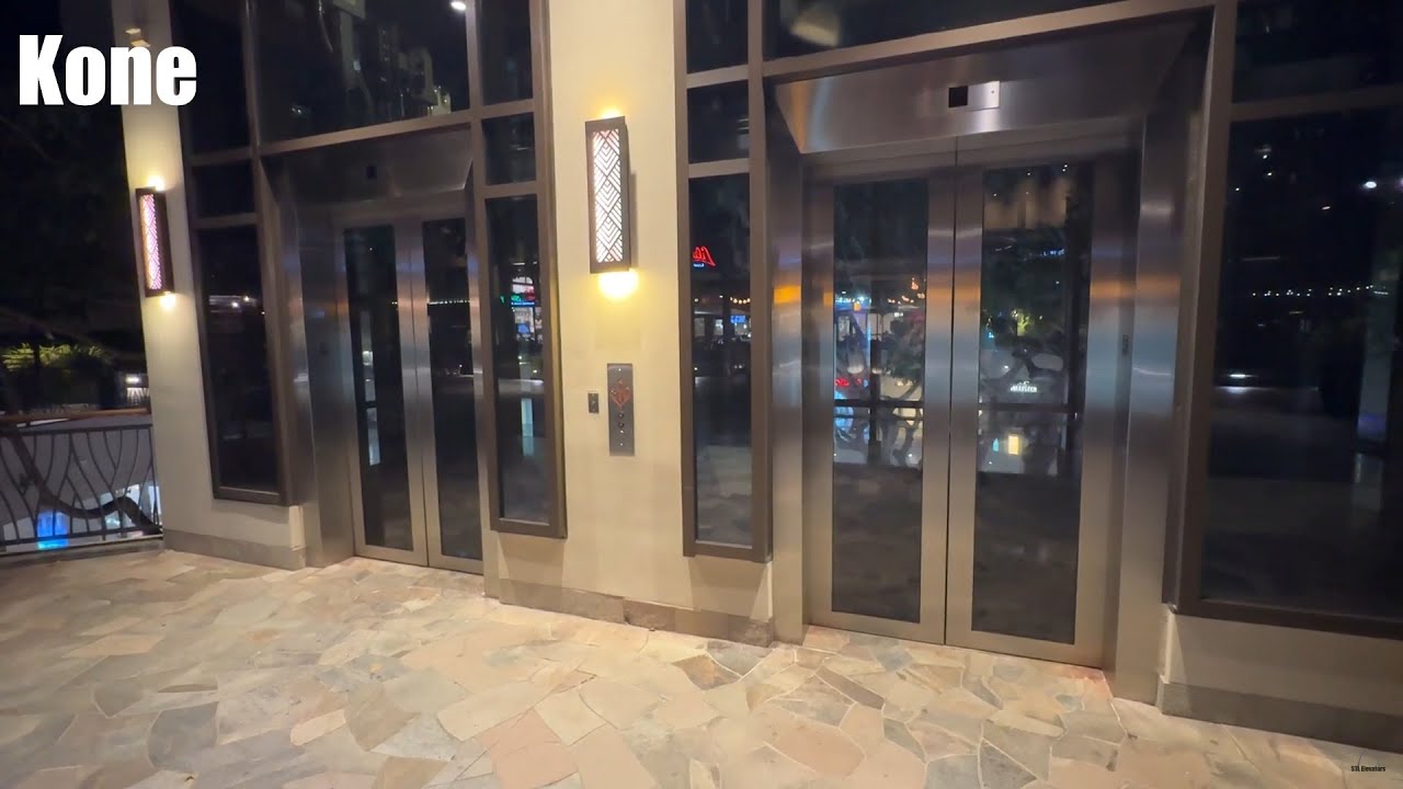Glass Kone Traction Elevators at International Marketplace in Honolulu, HI