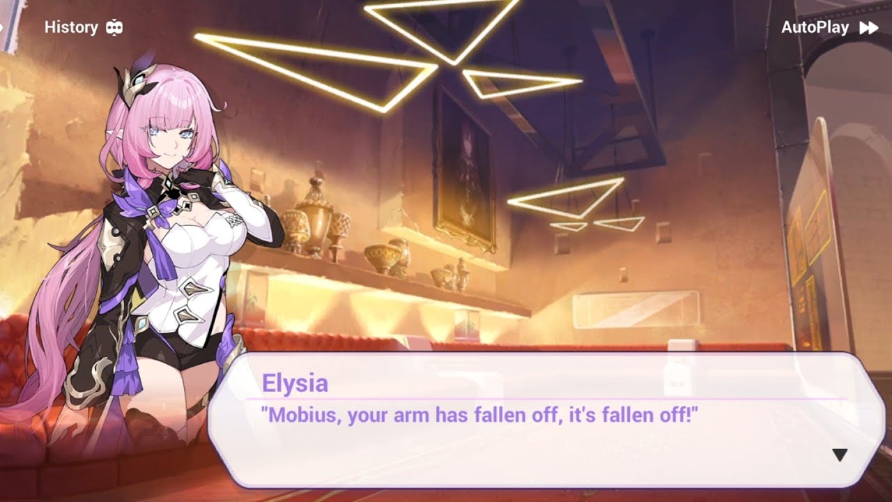 Elysia's Interaction With Sakura In Japanese About Mobius In Elysian Realm In Honkai Impact 3rd V5.6