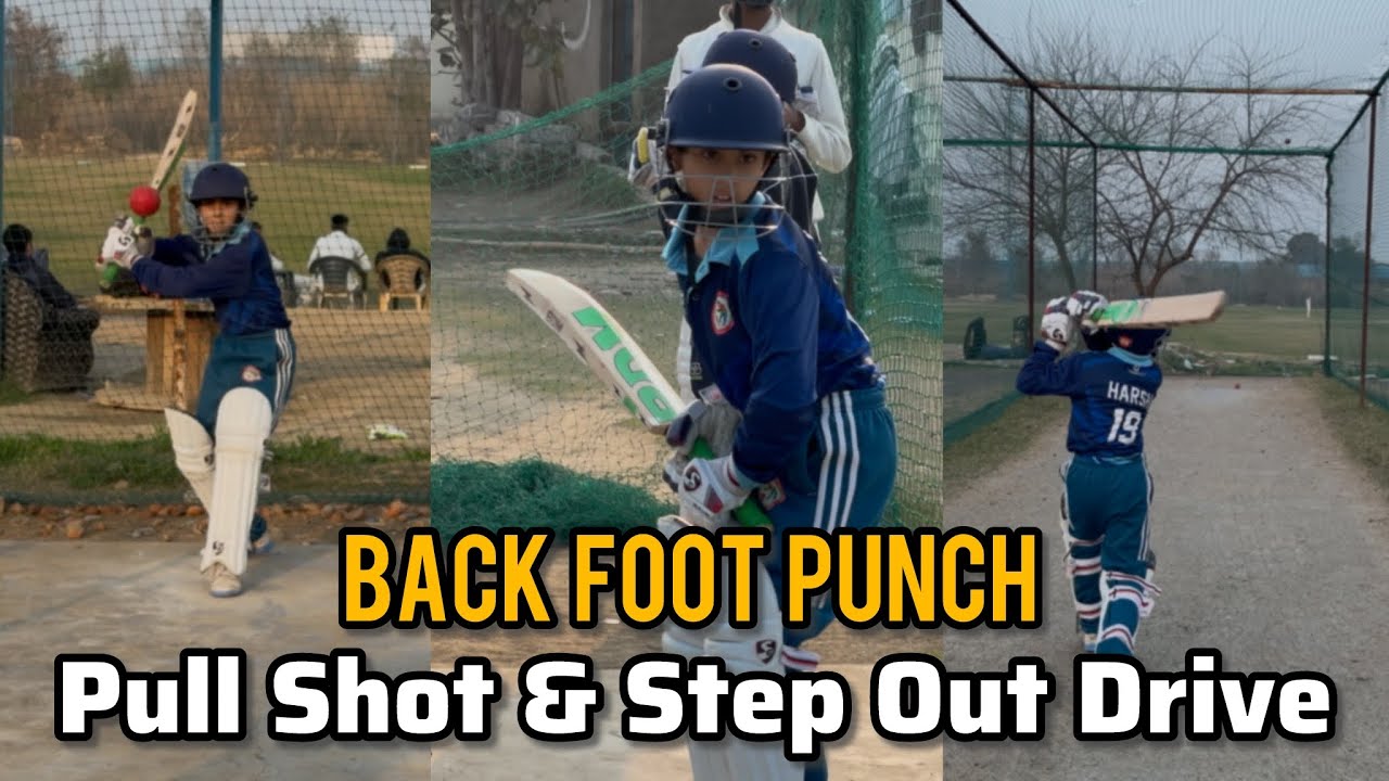 Back foot Punch, Pull Shot & Step Out Drive Batting Practice 🏏