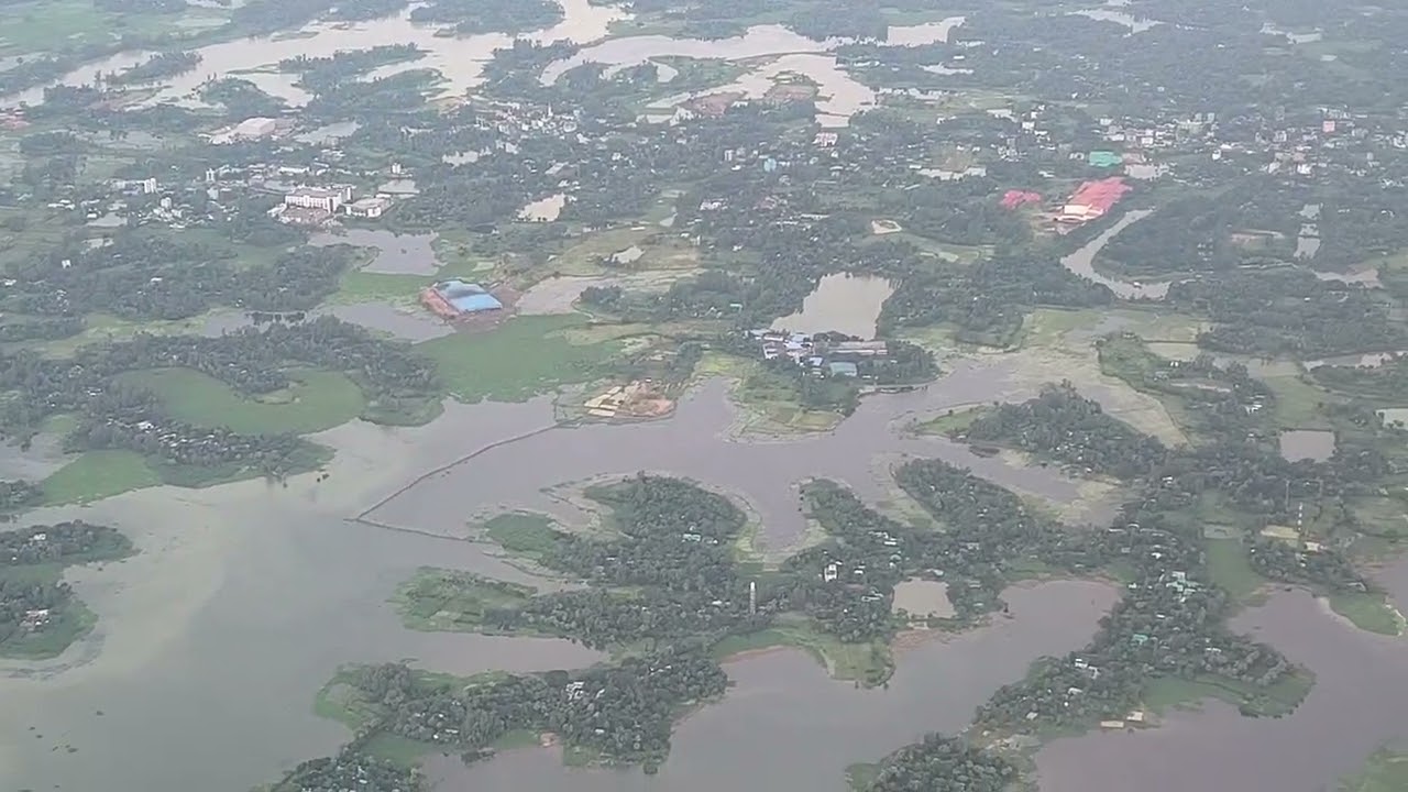 বিমান থেকে বাংলাদেশের দৃশ্য