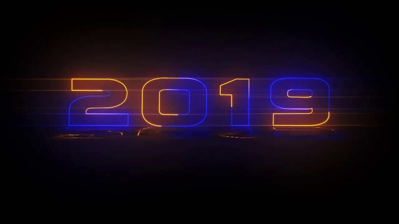 2019 - date - neon animation