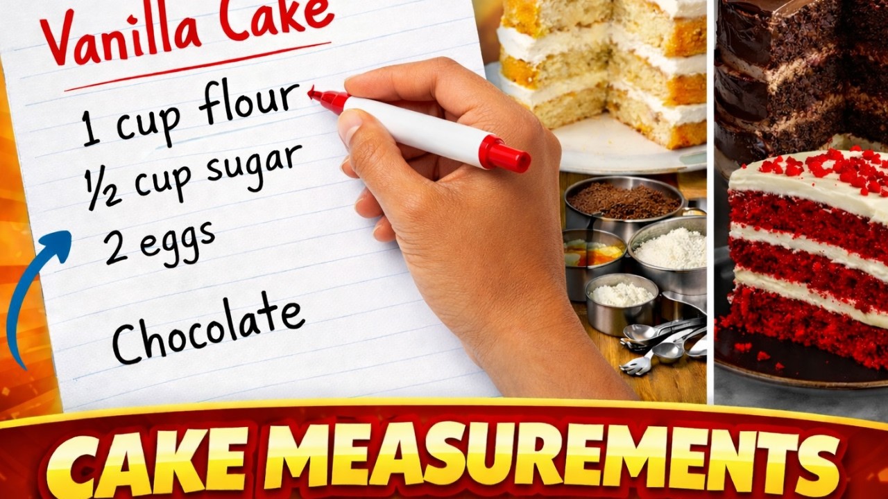 CAKE RECIPES AND MEASUREMENTS