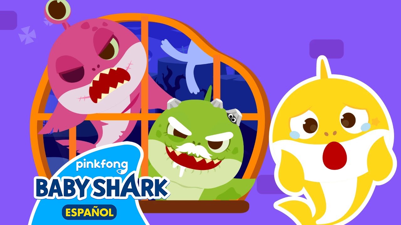 🧟 Jugando al Escondite con la Familia Tiburón Zombi | Cuentos de Halloween | Baby Shark en español