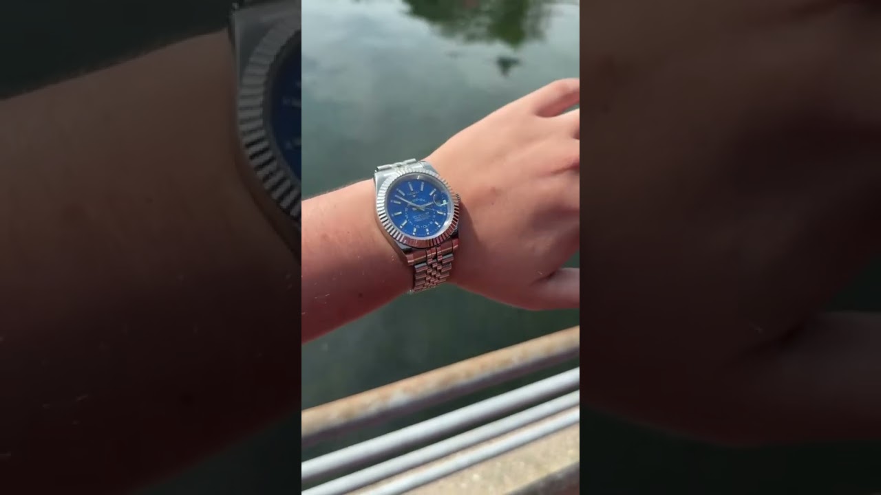 Blue dial Skydweller seiko mod 💙💙💙 #seikoaddiction #watch #seikomod #viral #skydweller #rolex