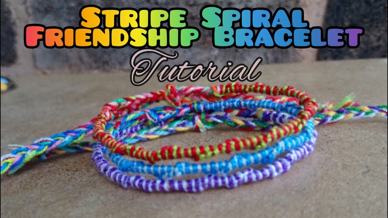 Striped Spiral Friendship Bracelet Tutorial