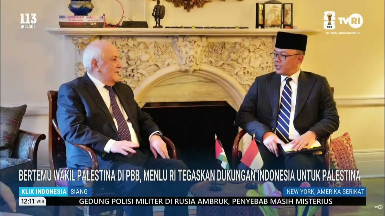 Bertemu Wakil Palestina Di PBB, Menlu RI Tegaskan Dukungan Indonesia Untuk Palestina