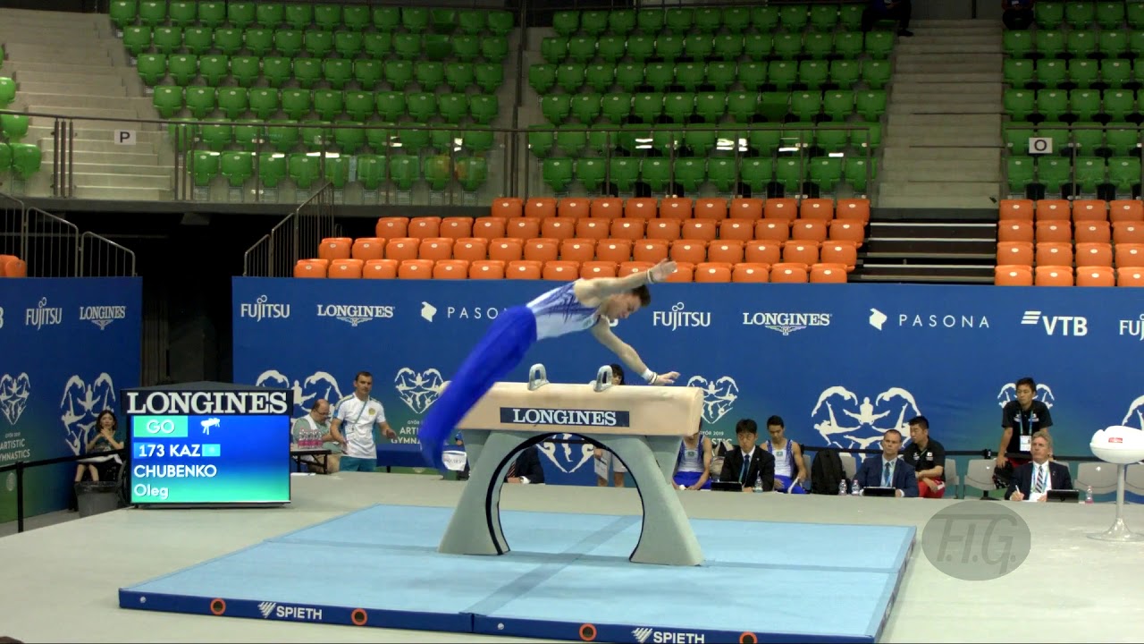 CHUBENKO Oleg (KAZ) - 2019 Artistic Junior Worlds, Gyor (HUN) - Qualifications Pommel Horse