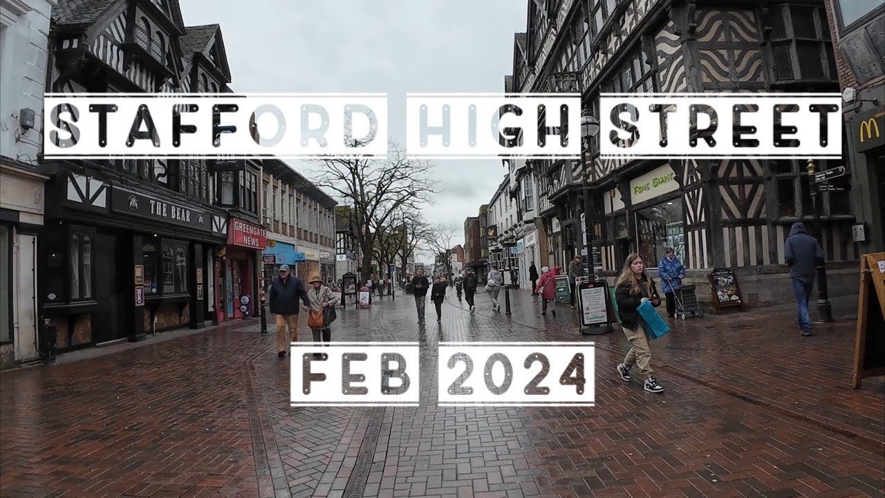 Stafford Town Centre High Street Day Walk Tour - Tuesday Morning February 2024