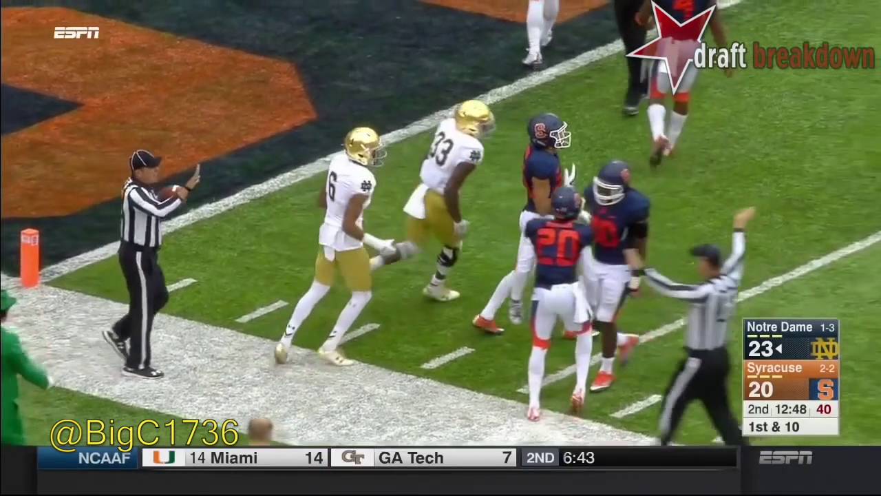 Deshone Kizer vs Syracuse 2016