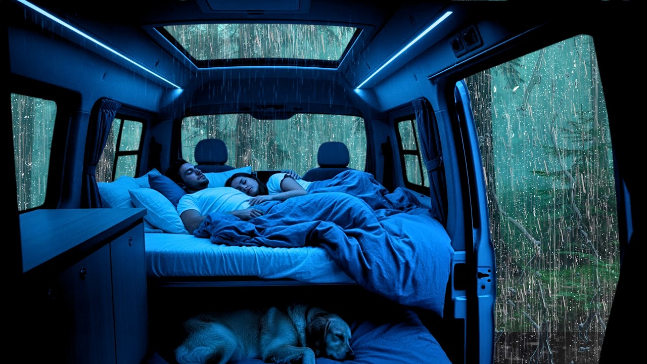 Diga adeus ao estresse em menos de 3 minutos e adormeça rapidamente com chuva forte e trovoadas.