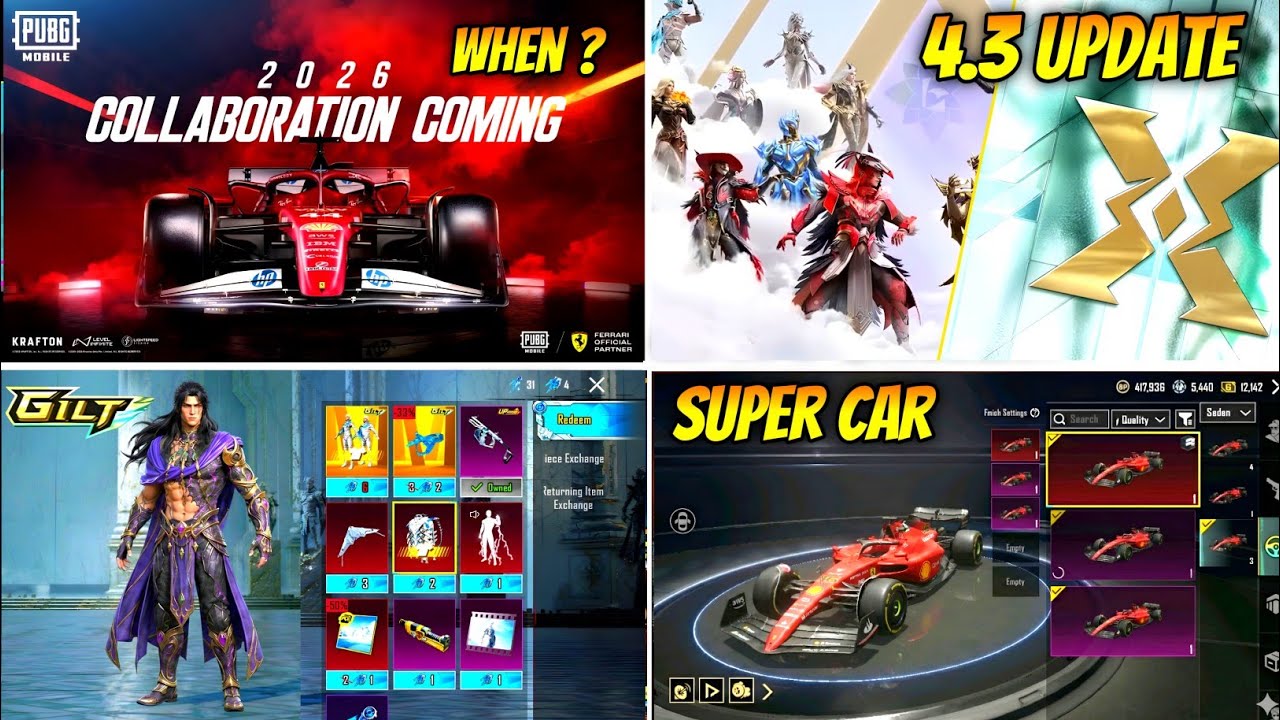 BGMI NEXT ULTIMATE OUTFIT | X-SUIT CARNIVAL | FERRARI SUPER CAR COLLABORATION | 4.2 UPDATE ULTIMATE