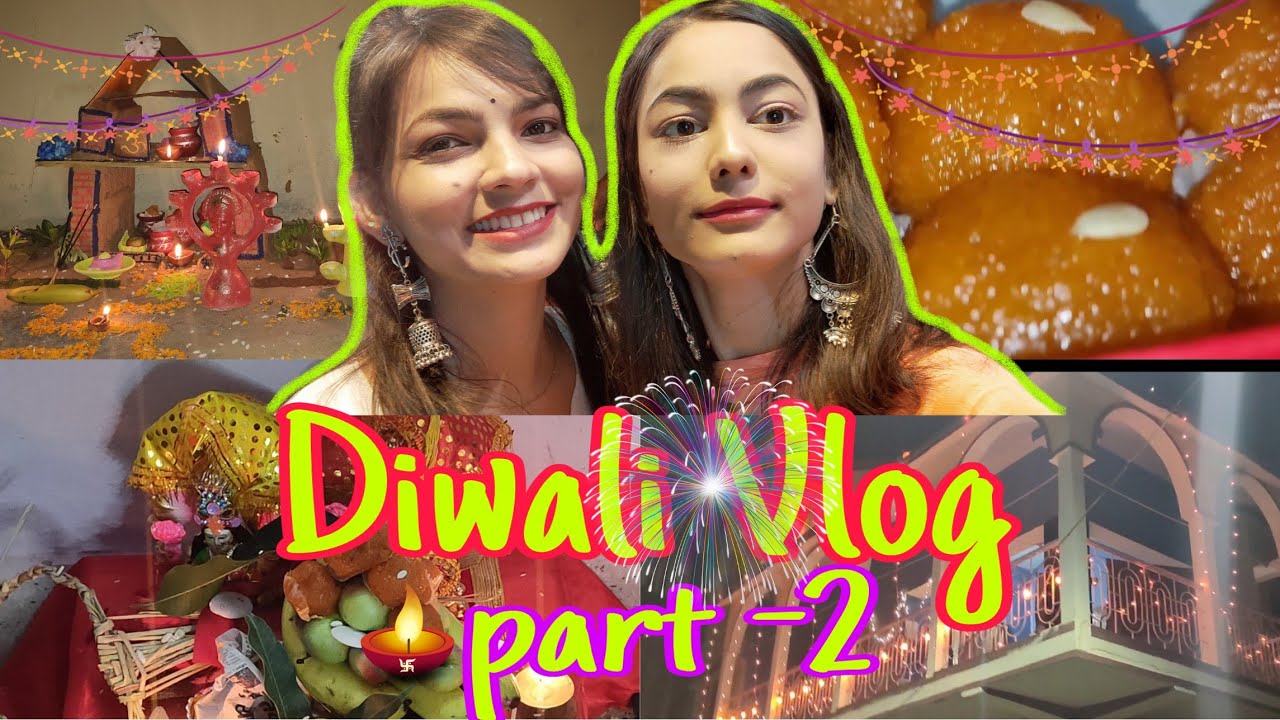 DIWALI VLOG || part-2 || kaam krte krte hawa tight ho gai || PRIYAASHI 👭||