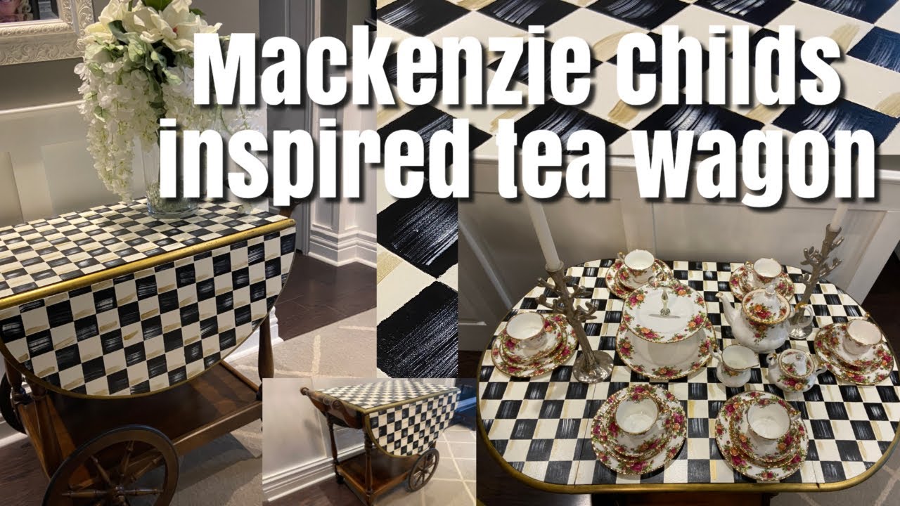 Mackenzie Childs Inspired Tea Trolly * Home Decor * DIY