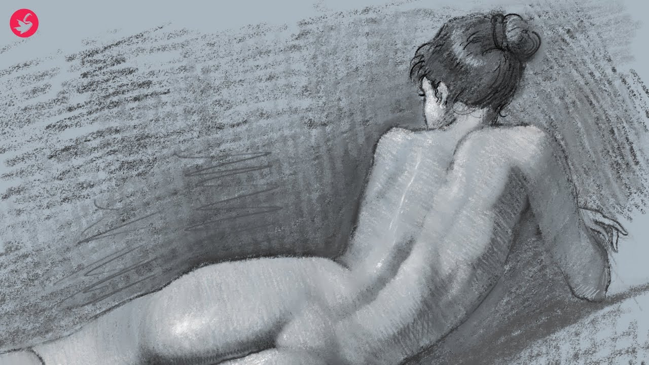 Reclining Lady on Couch | How to Draw Dynamic Figure { S .1 - E . 88 }