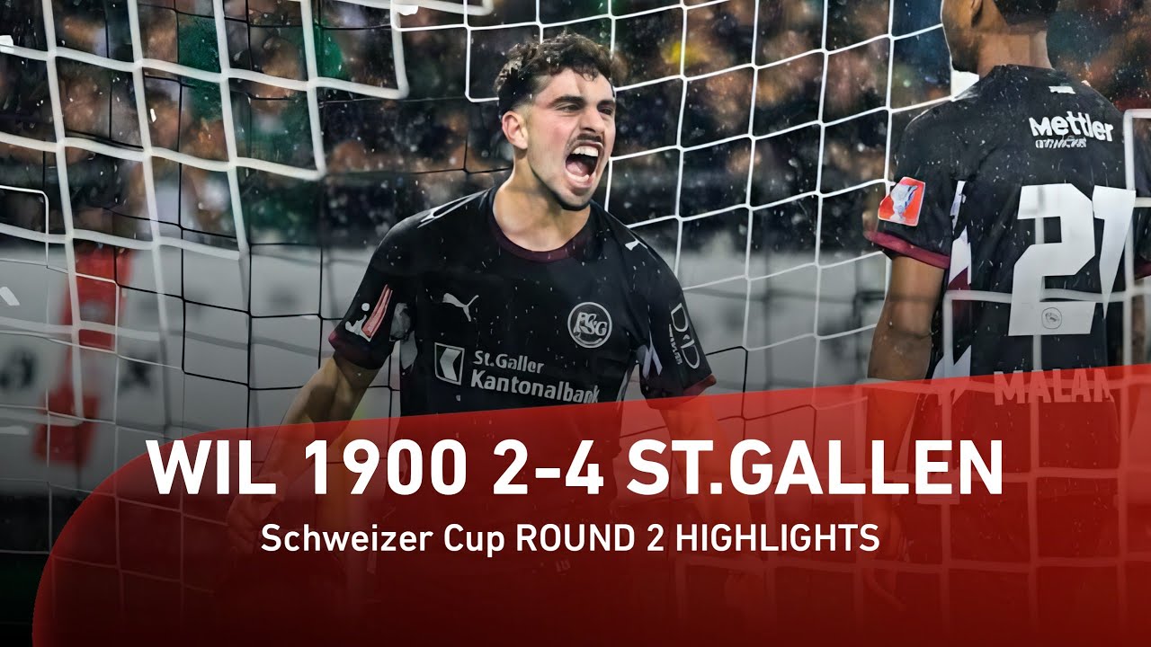 HIGHLIGHTS | FC Wil 1900 vs St.Gallen 1:1 (1:3)