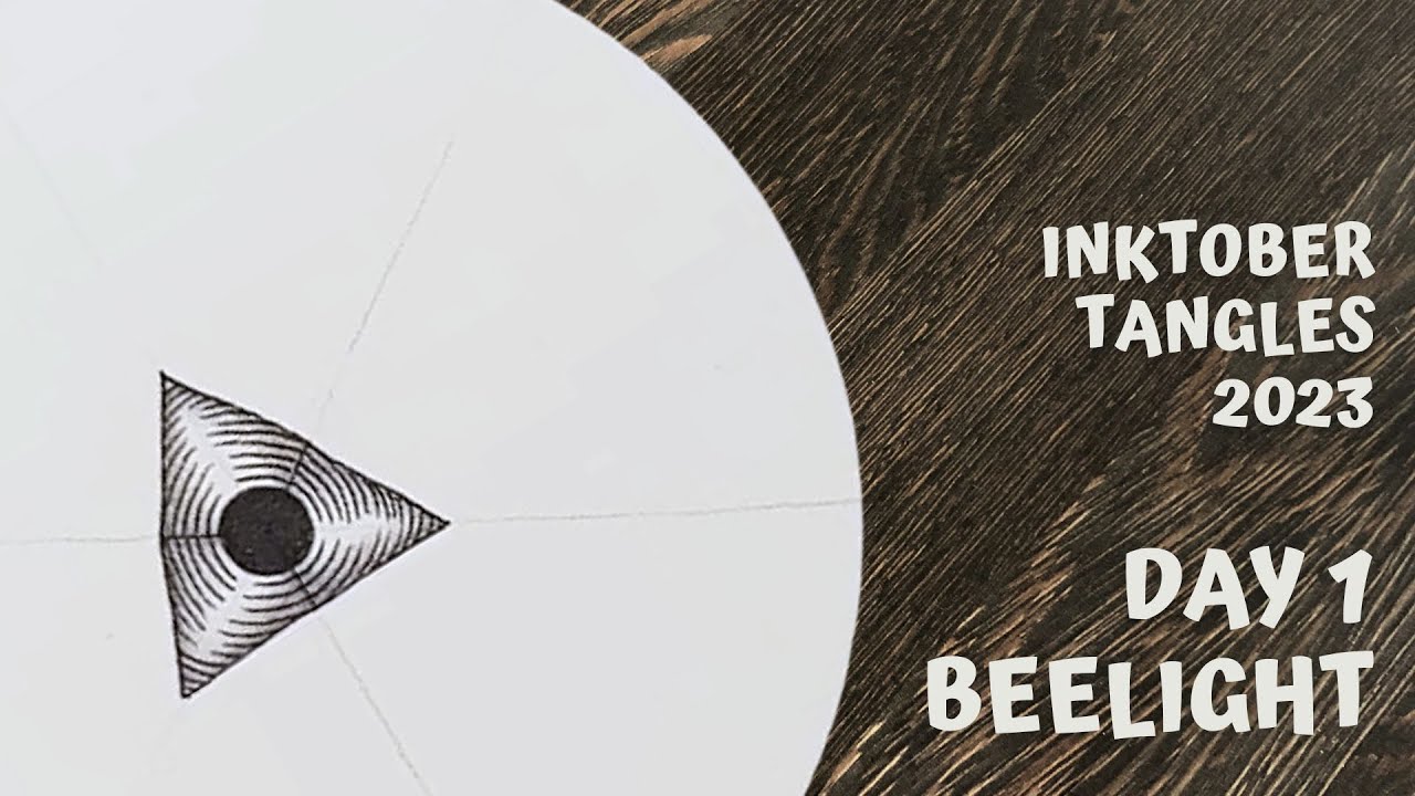 Inktober Tangles 2023 - Day 1 - Beelight