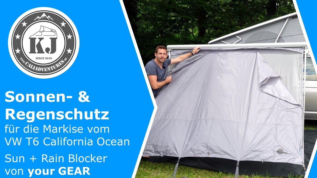 Sonnen- & Regenschutz für die Markise vom VW California Ocean - Sun + Rain Blocker von your GEAR