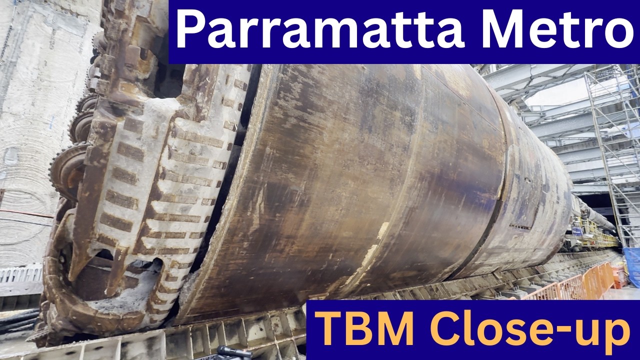 День открытых дверей на станции метро Парраматта с подробным обзором тоннелепроходческого комплек...