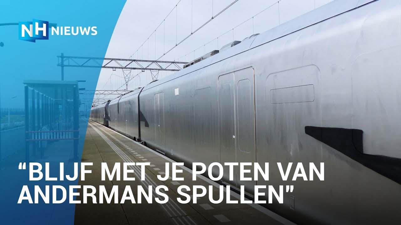 Trein volledig zilver gespoten