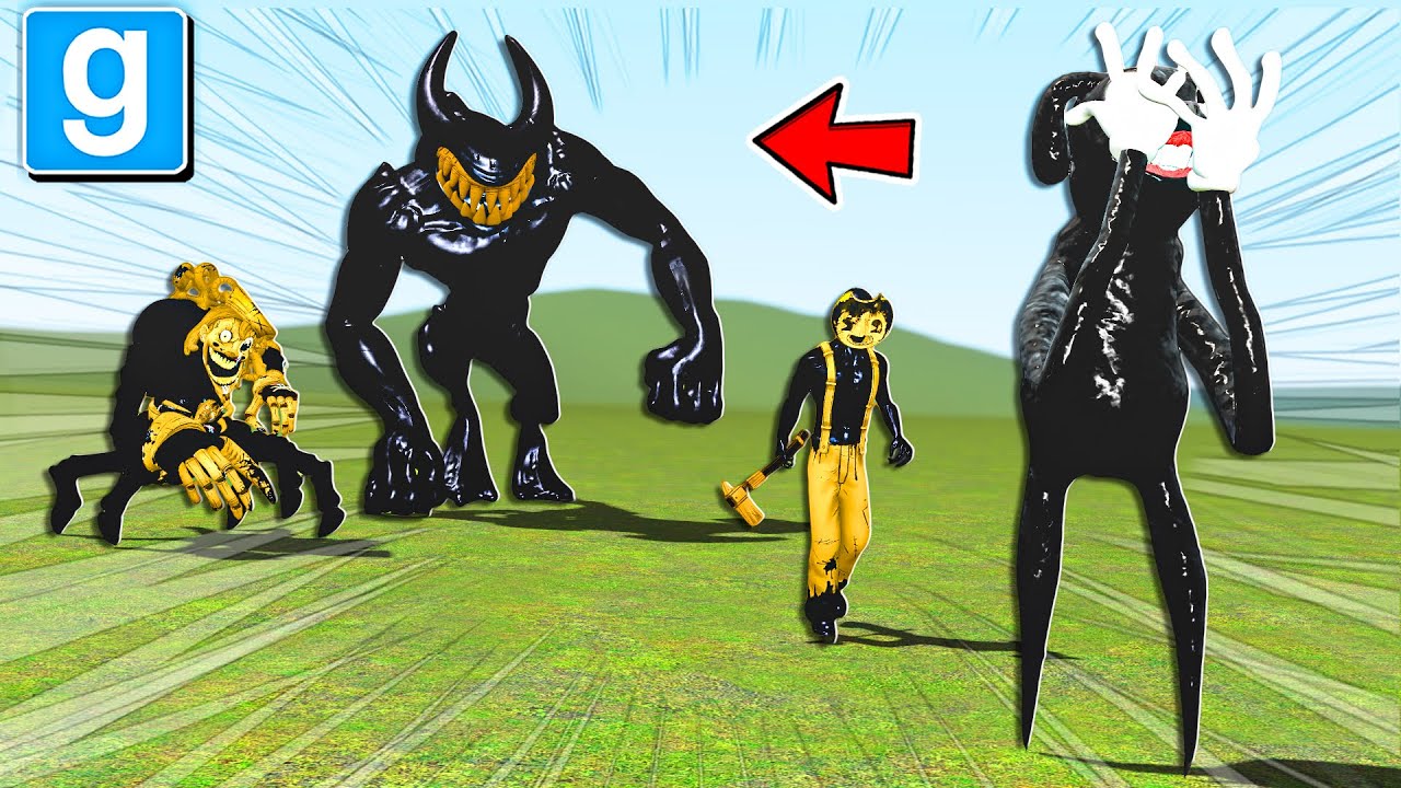 BENDY AND THE DARK REVIVAL VS CARTOON DOG V2 Trevor Henderson Creature in Garry's Mod Sandbox